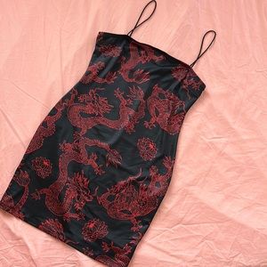 SheIn red dragon dress